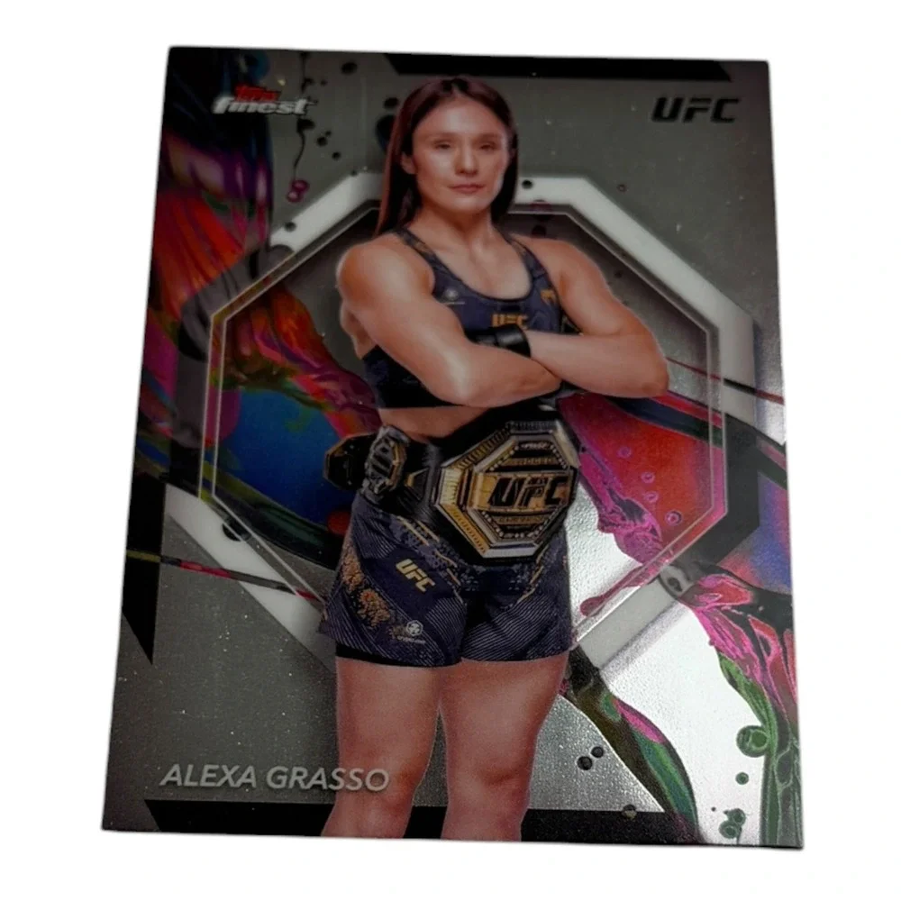 2024 Topps Finest UFC Alexa Grasso Common Card #60 Flyweight Champion MMA